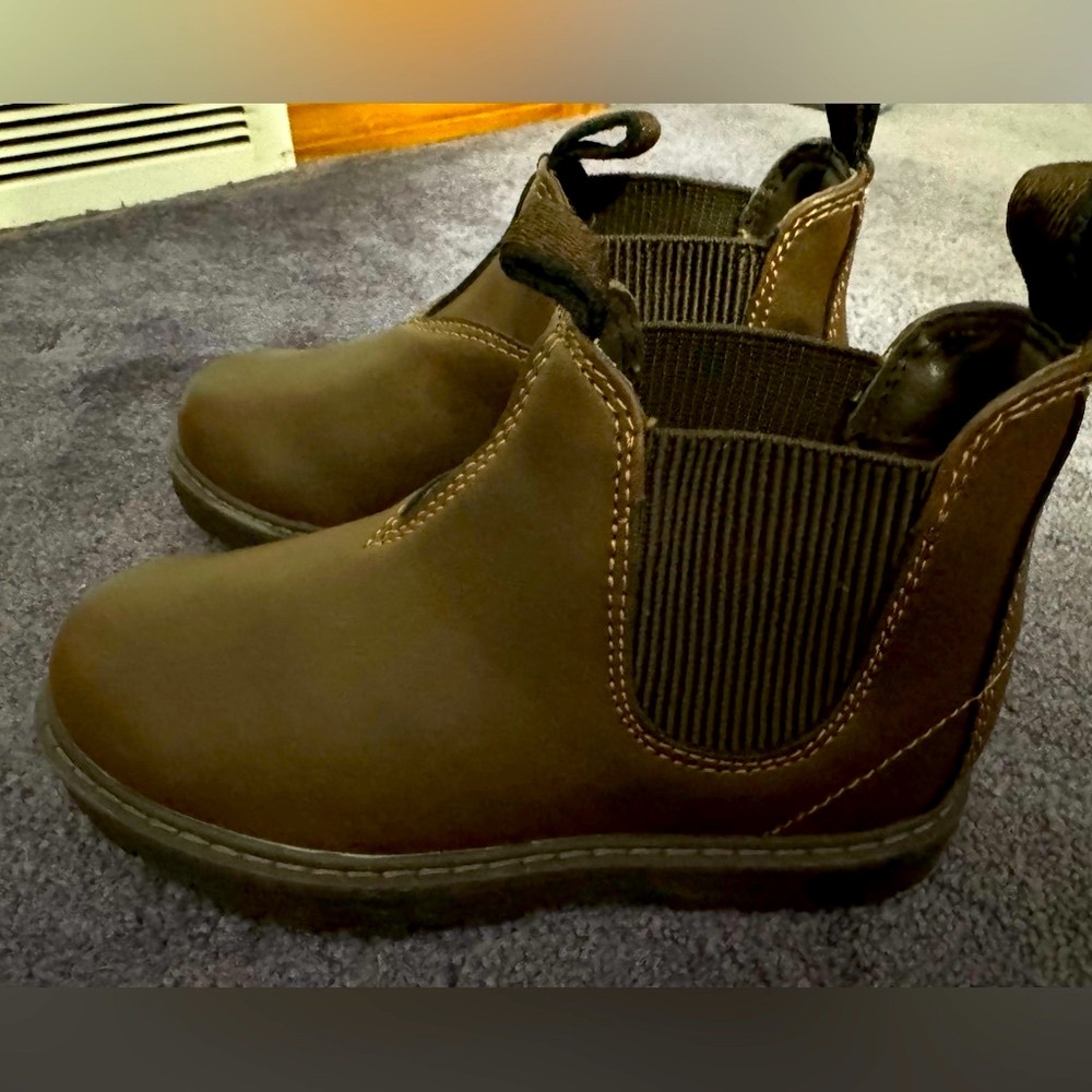 Boys INC Brown Slip On Boots - Macys NWOT